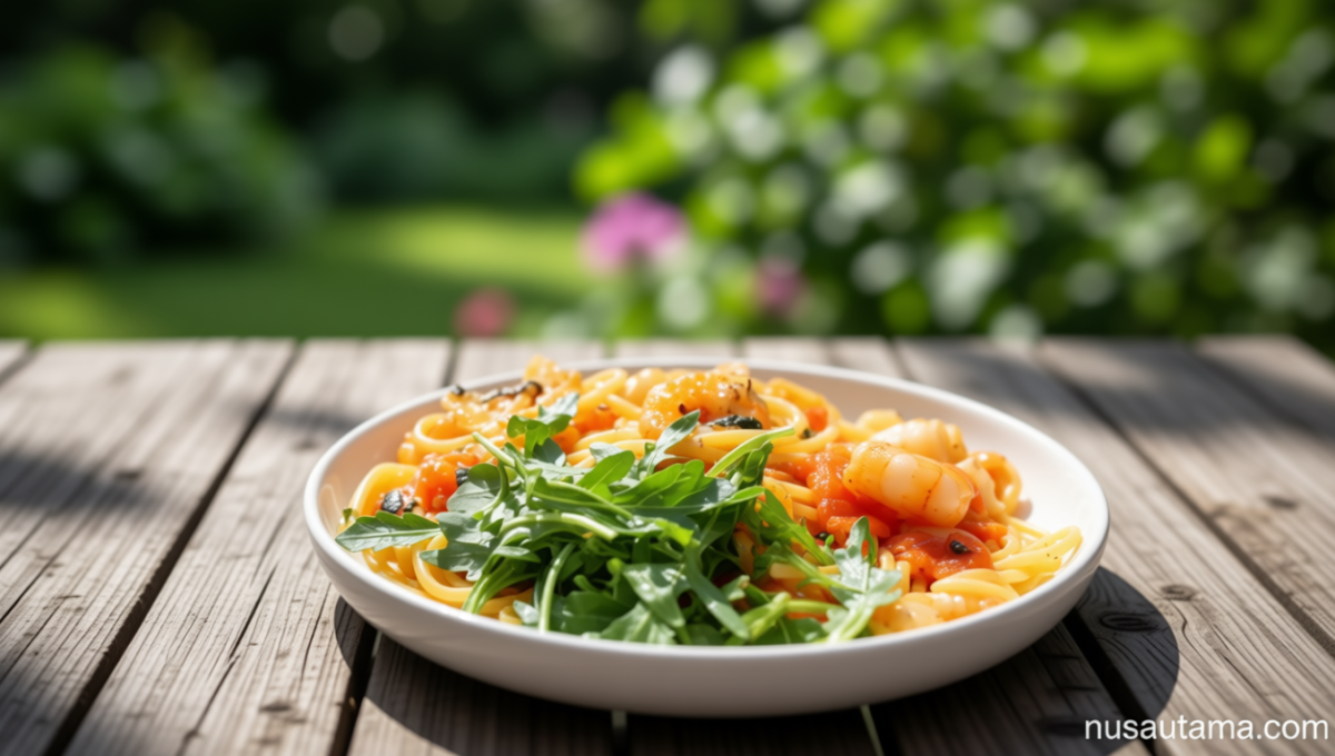 Resep Tomato Shrimp Pasta – Perpaduan Udang Juicy dan Saus Tomat Segar yang Simpel