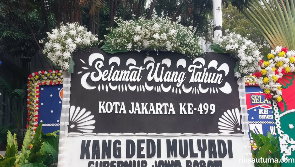 Beda Sendiri – Karangan Bunga Hitam Putih Dedi Mulyadi di HUT Jakarta Jadi Sorotan