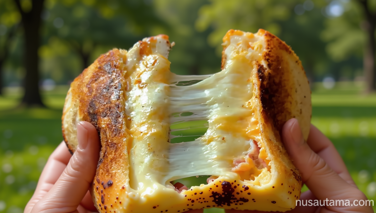 Resep Bacon Cheese Egg Sandwich – Menu Sarapan Praktis dengan Keju Lumer dan Bacon Renyah