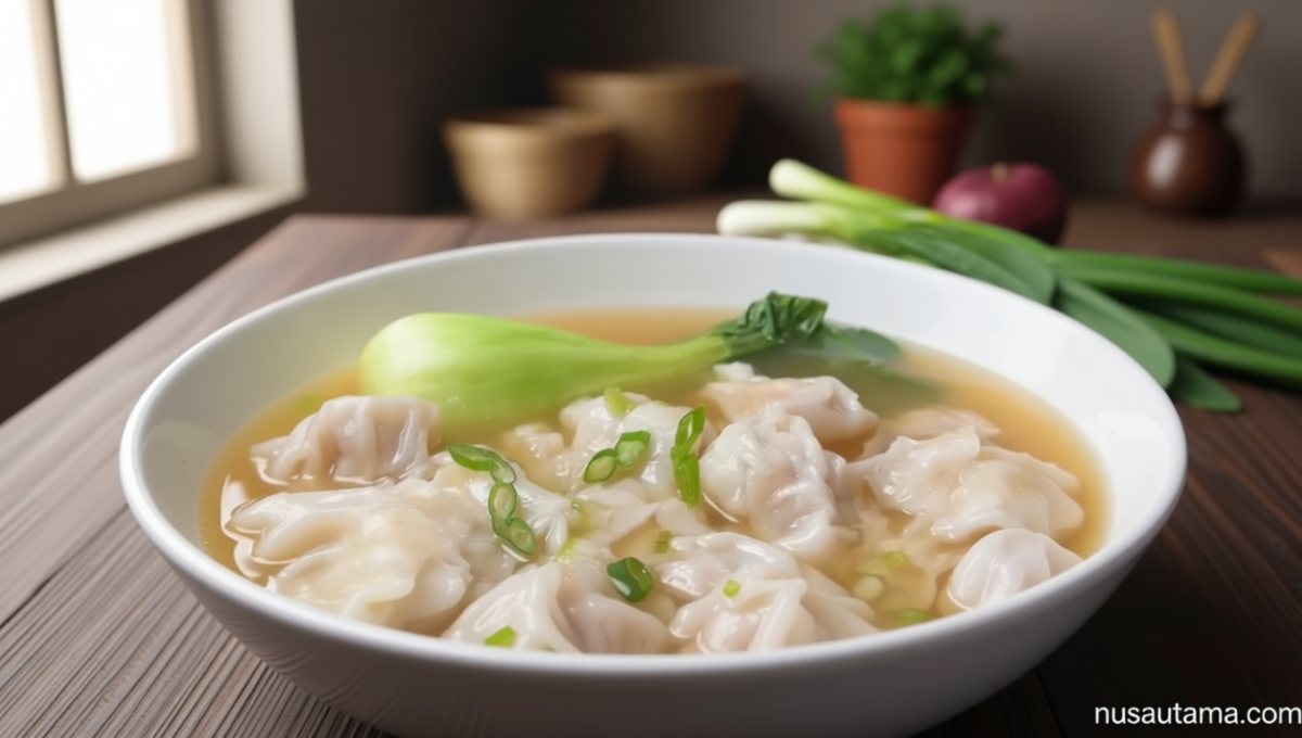 Resep Cozy Wonton Soup – Sup Wonton Hangat dengan Isian Udang dan Daging yang Gurih