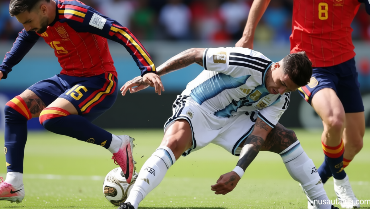 Hasil Spanyol vs Argentina di Final Piala Dunia 2026: Lionel Messi Cs Main 10 Orang – Enzo Fernandez Kartu Merah!