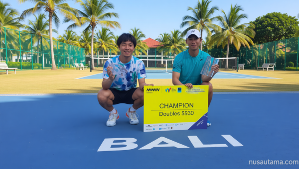 Taisei Ichikawa/Hikaru Shiraishi Juara Ganda Putra Tenis M-15 Seri 2