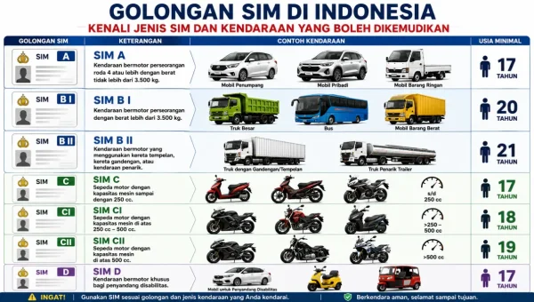 Kenali Golongan SIM di Indonesia, Beda Kapasitas Mesin Beda Jenis Surat Izin