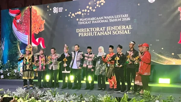 Desa Binaan Pusri Tebat Benawa Raih Terbaik I Wana Lestari 2026
