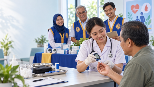 Deteksi Dini Diabetes, Lions Club Dukung Pengadaan Alat Diabetes